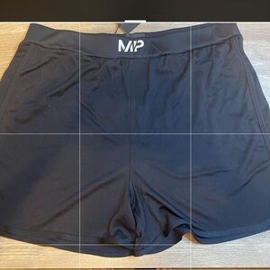 My Protein Women's Black MP Athletic Jersey Shorts SIZE XL (NWT)